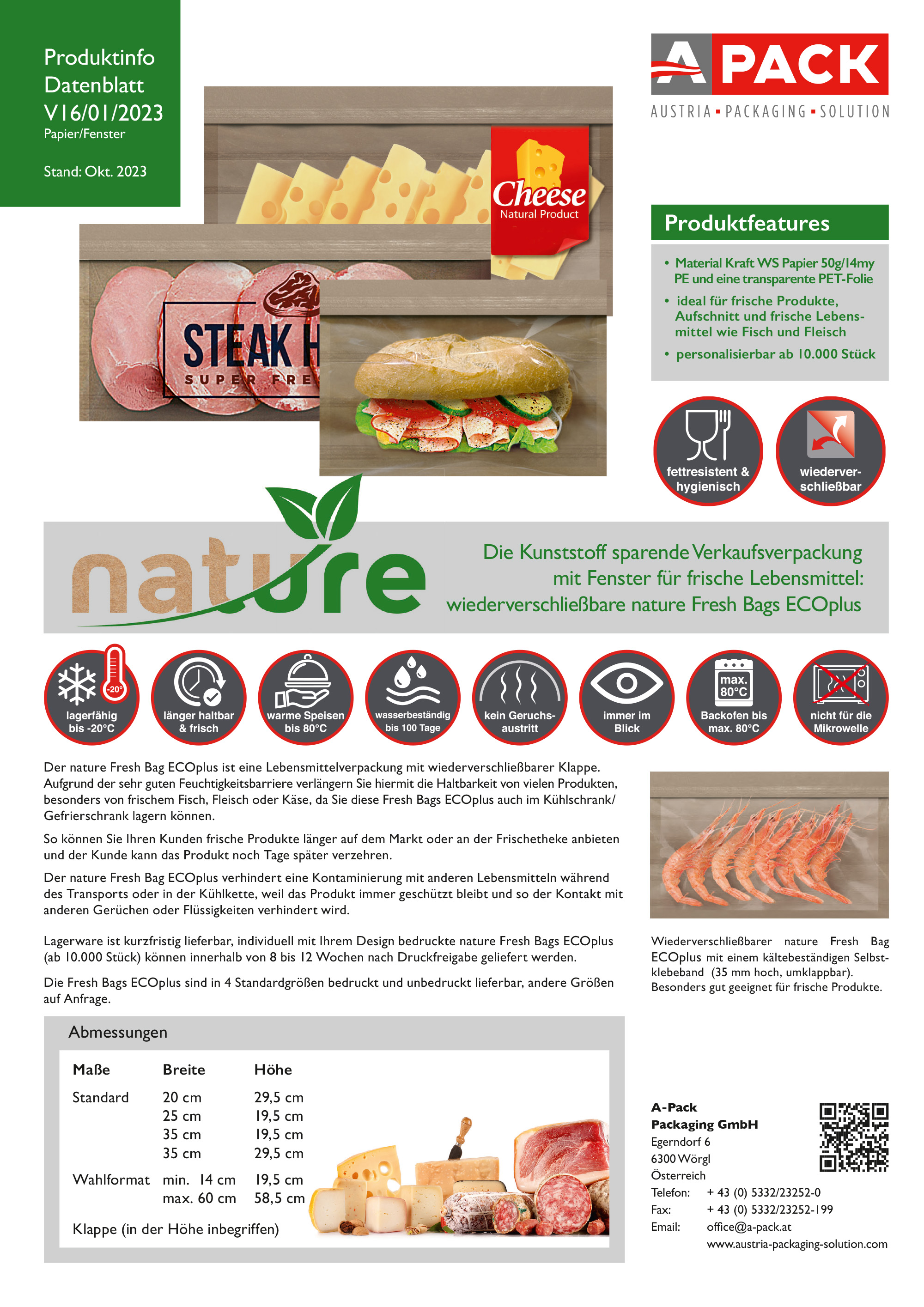 V16 01 2023 Datenblatt nature Fresh Bag ECOplus Apack